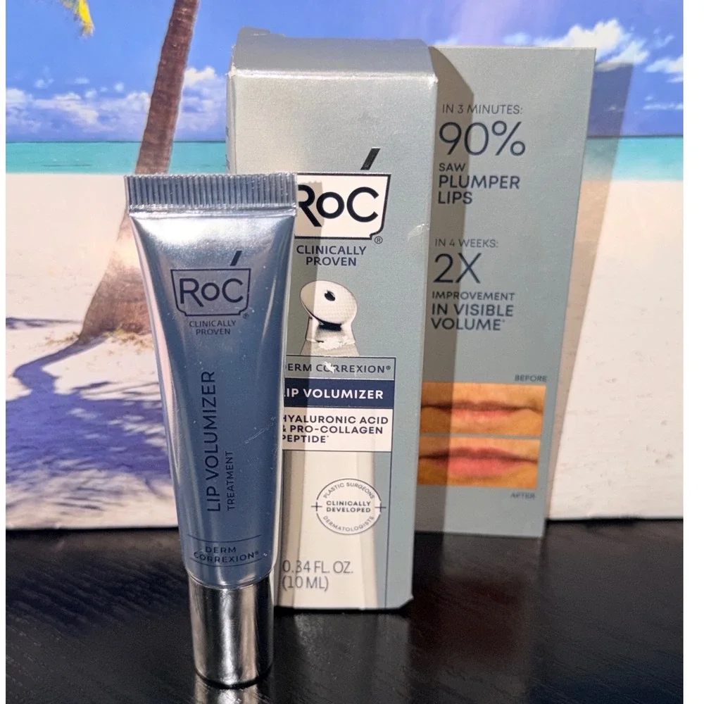 RoC Derm Correxion Lip Volumizer Treatment Hyaluronic Acid Pro-Collagen 0.34oz